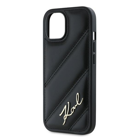 KARL LAGERFELD ETUI HARDCASE DIAGONAL QUILTED SCRIPT DO IPHONE 15 14 13 6.1