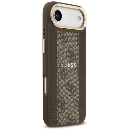 Etui Guess 4G Stripe MagSafe do iPhone Air brązowy