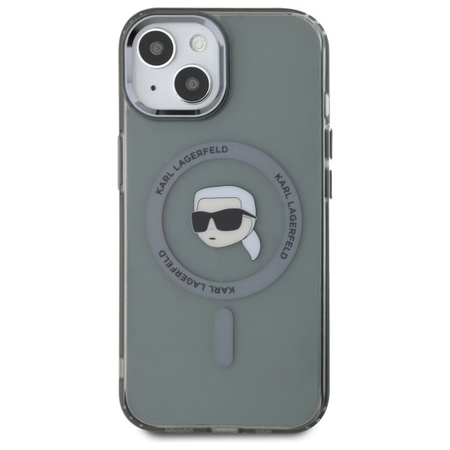 KARL LAGERFELD ETUI DO IPHONE 15 6.1 HARDCASE IML METAL KARL HEAD