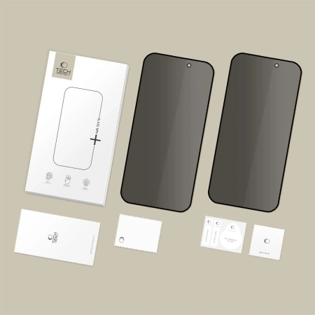 TECH-PROTECT SZKŁO PRYWATYZUJĄCE GLASS SPY+ 2-PACK DO IPHONE 16 PRO 17 PRO