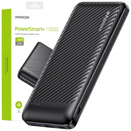 INNOSTYLE POWERSMART+ POWERBANK 10000MAH 3X USB USB-C 20W Z KABLEM USB-C