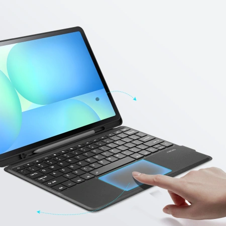 Etui z klawiaturą Dux Ducis (DK series) na Samsung Tab S10 FE+ (Plus) - czarne
