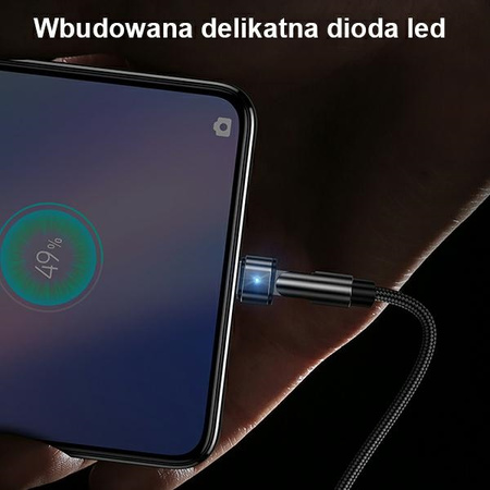 USAMS KABEL MICRO USB 2A DO ANDROID 1M OBROTOWY PLECIONY SZYBKIE ŁADOWANIE