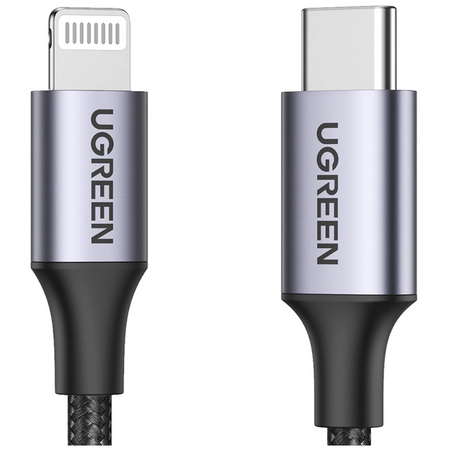 Kabel Ugreen US304 Lightning - USB-C 2.0 MFi 2 m - szary