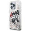 Etui Karl Lagerfeld Liquid Glitter       Choupette Logo do iPhone 16 Pro przezroczysty