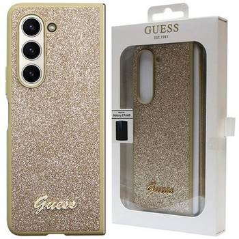 Etui Guess Glitter Script na Samsung Galaxy Z Fold 5 - złote