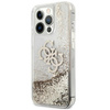 GUESS ETUI HARD CASE DO IPHONE 13 PRO MAX 6,7 ZŁOTY LIQUID GLITTER 4G