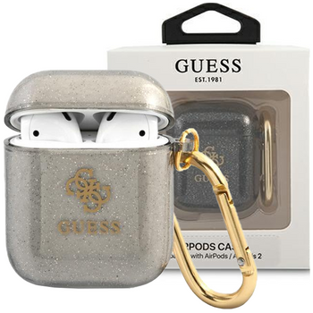 Guess GUA2UCG4GK AirPods cover czarny/black Glitter Collection