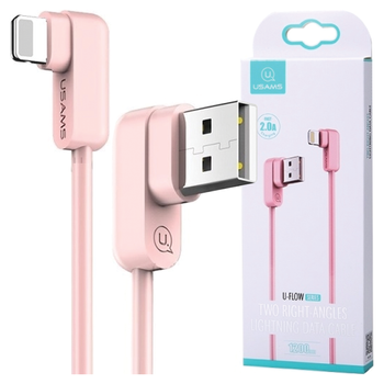 USAMS KABEL KĄTOWY DO LIGHTNING 1,2M DO TELEFONÓW IPHONE 2A SZYBKIE