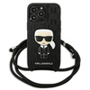 KARL LAGERFELD ETUI DO IPHONE 13 PRO 13 HARDCASE SKÓRA MONOGRAM PATCH BLACK