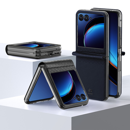 Skórzane etui z portfelem do Motorola Razr 40 Ultra Dux Ducis Bril - czarne