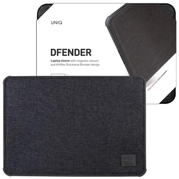 UNIQ etui Dfender laptop Sleeve 16" czarny/charcoal black