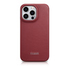 iCarer CE Premium Leather Folio Case skórzane etui iPhone 14 Pro z klapką magnetyczne MagSafe czerwony (WMI14220714-RD)