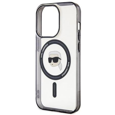 Karl Lagerfeld KLHMP15SHKHNOTK iPhone 15 6.1" transparent hardcase IML Karl`s Head MagSafe