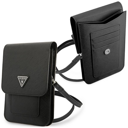 Guess Torebka GUWBSATMBK czarny/black Saffiano Triangle