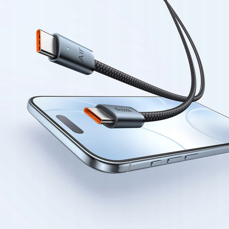 MCDODO KABEL USB-C USB-C SZYBKIE ŁADOWANIE USB TYP C 240W 1M LED BIAŁY