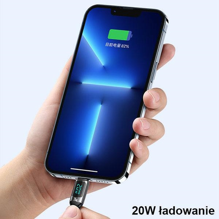 USAMS KABEL USB-C DO LIGHTNING DO IPHONE 11 12 13 14 1.2M 20W FAST CHARGING