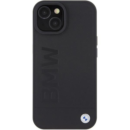 Etui BMW Leather Hot Stamp na iPhone 15 - czarne