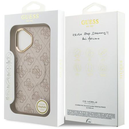 Etui Guess 4G PU Classic Logo MagSafe do iPhone 17 różowy