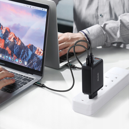 £adowarka do telefonu, GaN, Fast, USB-C/ USB, 4 Porty, 120W, kabel USB-C, Mcdodo