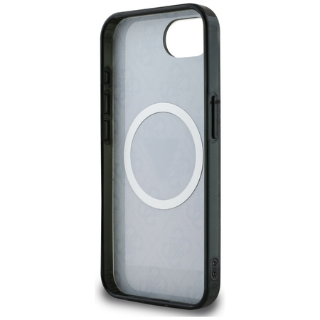 GUESS ETUI IML METAL GLITTER 4G CIRCLE TRIANGLE DO MAGSAFE DO IPHONE 16E