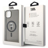 Etui Karl Lagerfeld IML Ikonik MagSafe na iPhone 15 Plus - czarne