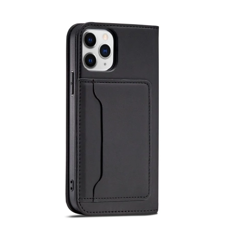 HURTEL MAGNET CARD CASE DO IPHONE 12 PRO ETUI PORTFEL NA KARTY Z PODSTAWKĄ