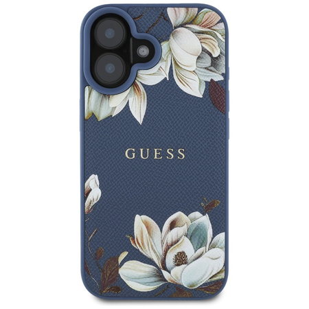 GUESS ETUI POKROWIEC TPU DO IPHONE 16 DO MAGSAFE GRANULOWANY WZÓR KWIATOWY