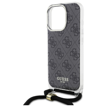 GUESS ETUI HARDCASE CROSSBODY CORD DO IPHONE 16 PRO 6.3 Z DESIGNEM 4G PRINT