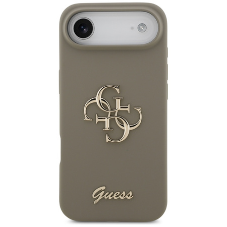 Etui Guess Silicone Big 4G Script do iPhone Air brązowy