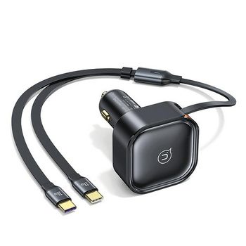 USAMS ŁADOWARKA SAMOCHODOWA ZWIJANY KABEL 2XUSB-C 30W PD DO IPHONE 12 13 14