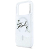 Etui Karl Lagerfeld Liquid Glitter Karl  Script Logo MagSafe do iPhone 17 Pro przezroczysty