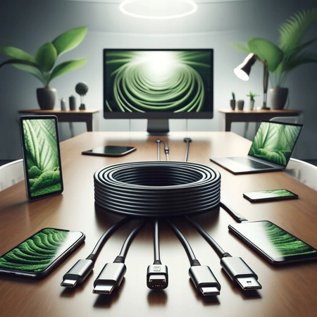 CO2 KABEL USB-C SZYBKIE ŁADOWANIE THUNDERBOLT 3 20GBPS 100W USB TYP C 4K 2M