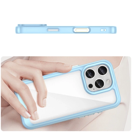 HURTEL ETUI OUTER SPACE CASE Z ŻELOWĄ RAMKĄ DO IPHONE 16 PRO MAX OCHRONA