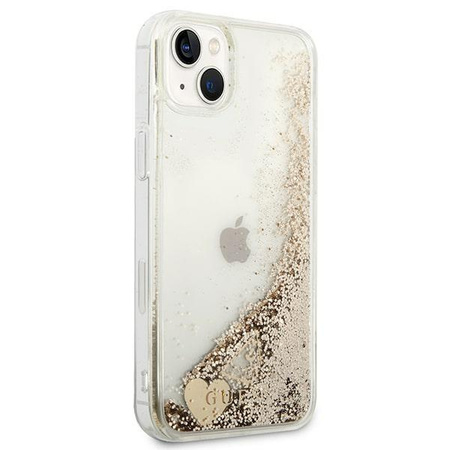 Guess GUOHCP14MGLHFLGO iPhone 14 Plus 6,7" złoty/gold hardcase Glitter Charms