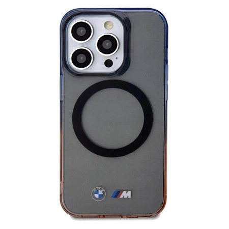 Etui BMW Gradient Bumper MagSafe na iPhone 15 Pro Max - szare