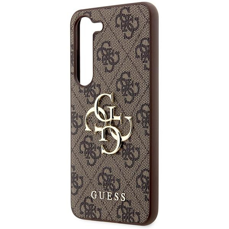 Etui Guess GUHCS23S4GMGBR S23 S911 - brązowe 4G Big Metal Logo