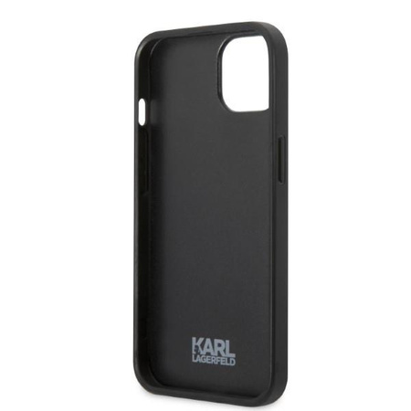 Etui Karl Lagerfeld KLHCP13LPMNIKBK na iPhone 13 Pro / 13 hardcase - czarne Monogram Ikonik Patch