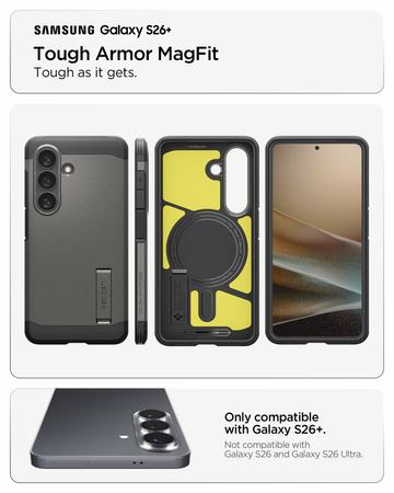 Spigen Tough Armor MagSafe, gunmetal - Samsung Galaxy S26+