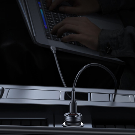 USAMS Ład. sam. C35 USB+USB-C 45WFast Charge czarny/black CC175CC01 (US-CC175)
