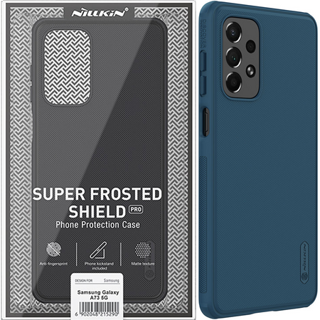 Nillkin Super Frosted Shield Pro wytrzymałe etui pokrowiec Samsung Galaxy A73 niebieski