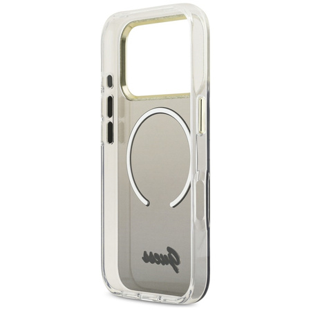 Etui Guess IML Gradient Script Metal MagSafe do iPhone 17 Pro czarny