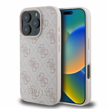 GUESS ETUI HARD CASE DO IPHONE 16 PRO 6.3 4G CLASSIC Z MODNYM WYKOŃCZENIEM