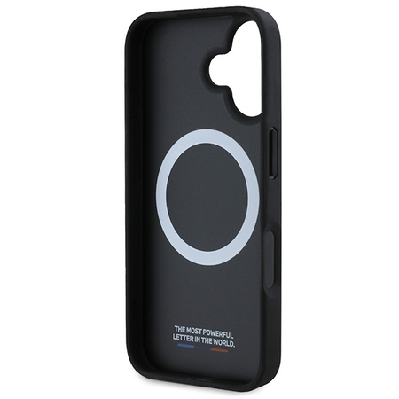 BMW BMHMP16S23PUSPK iPhone 166.1 czarny/black hardcase M Perforated And Stitched Line MagSafe