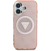 GUESS ETUI TPU POKROWIEC DO IPHONE 16 DO MAGSAFE ZIARNISTY METAL GLITTER