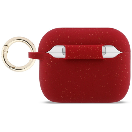 Etui Guess Silicone Glitter Ring do AirPods Pro 3 fuksja