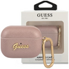 Guess GUAPSASMP AirPods Pro cover różowy/pink Saffiano Script Metal Collection