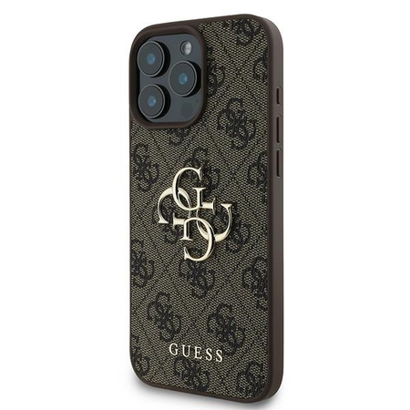 GUESS ETUI HARD CASE DO IPHONE 16 PRO 6.3 4G BIG LOGO Z MODNYM WYKOŃCZENIEM