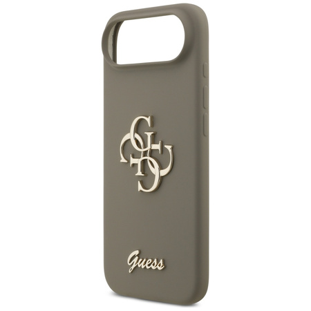 Etui Guess Silicone Big 4G Script do iPhone Air brązowy