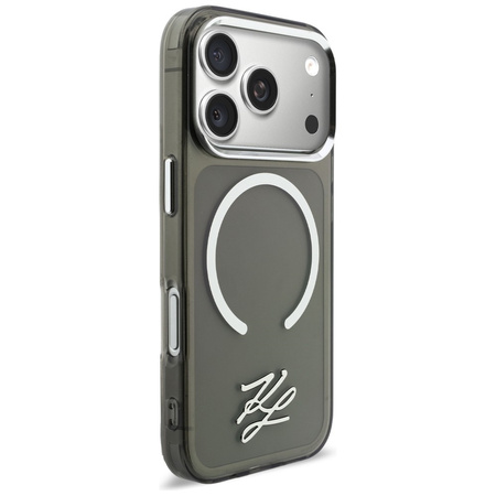 Etui Karl Lagerfeld IML KL Script Logo MagSafe do iPhone 17 Pro czarny